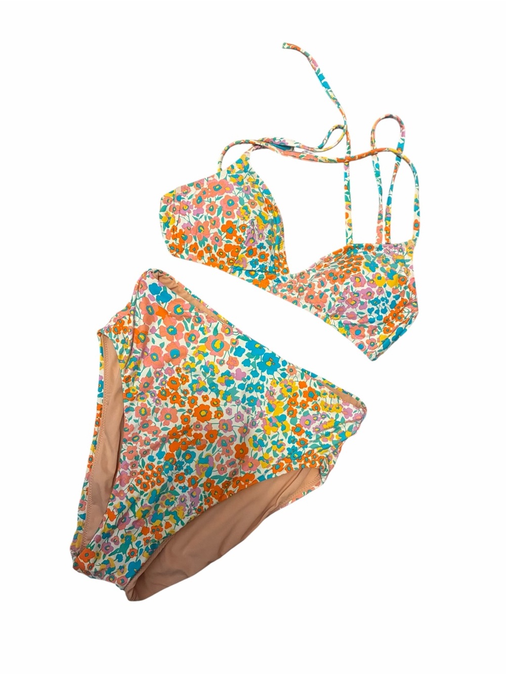 J. Crew Bikini Rainbow Blooms Floral XS NEW